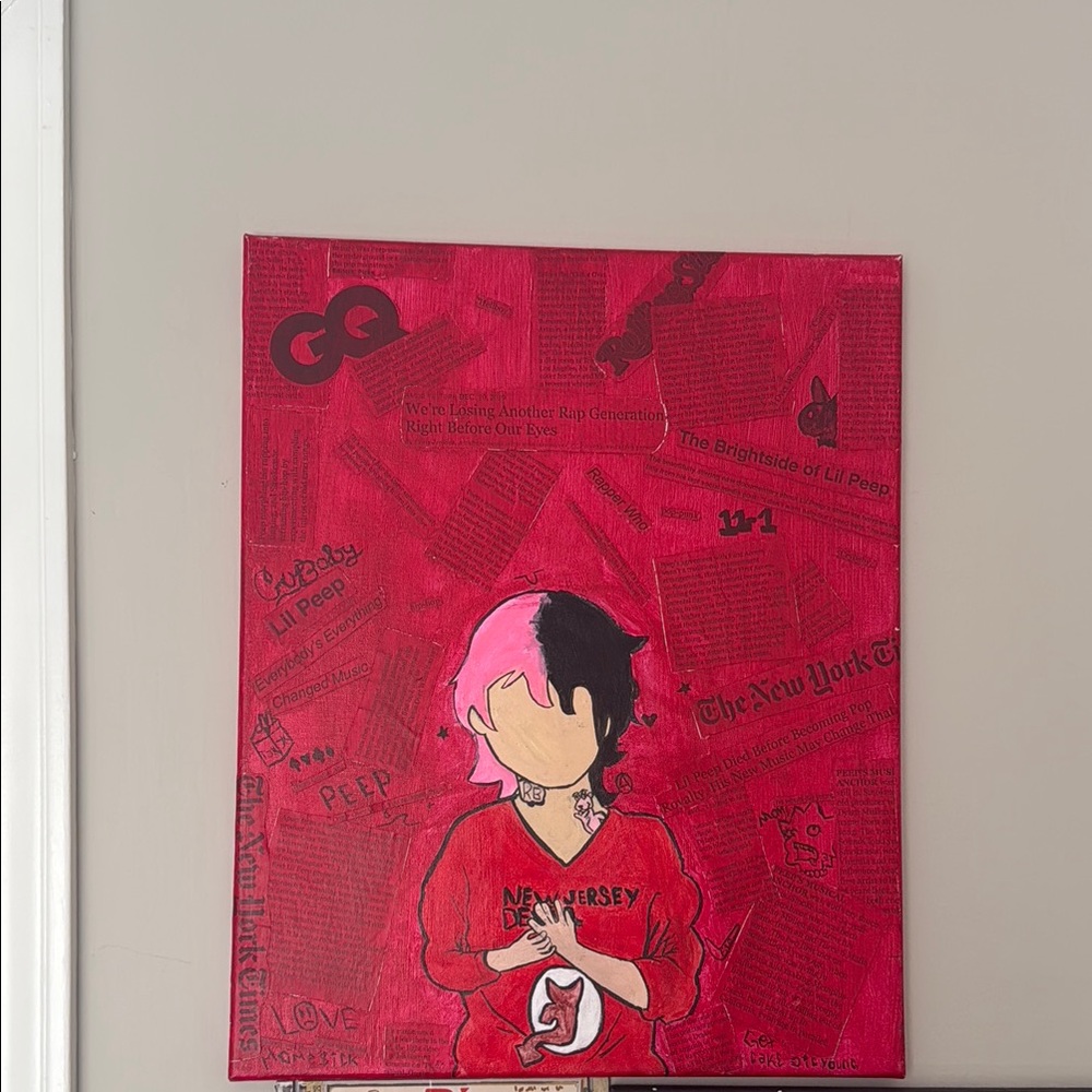 Lil peep inspired painting